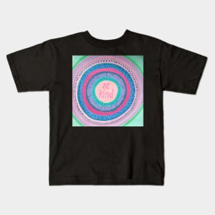 Be Kind/  Positive Vibes Mandala Kids T-Shirt